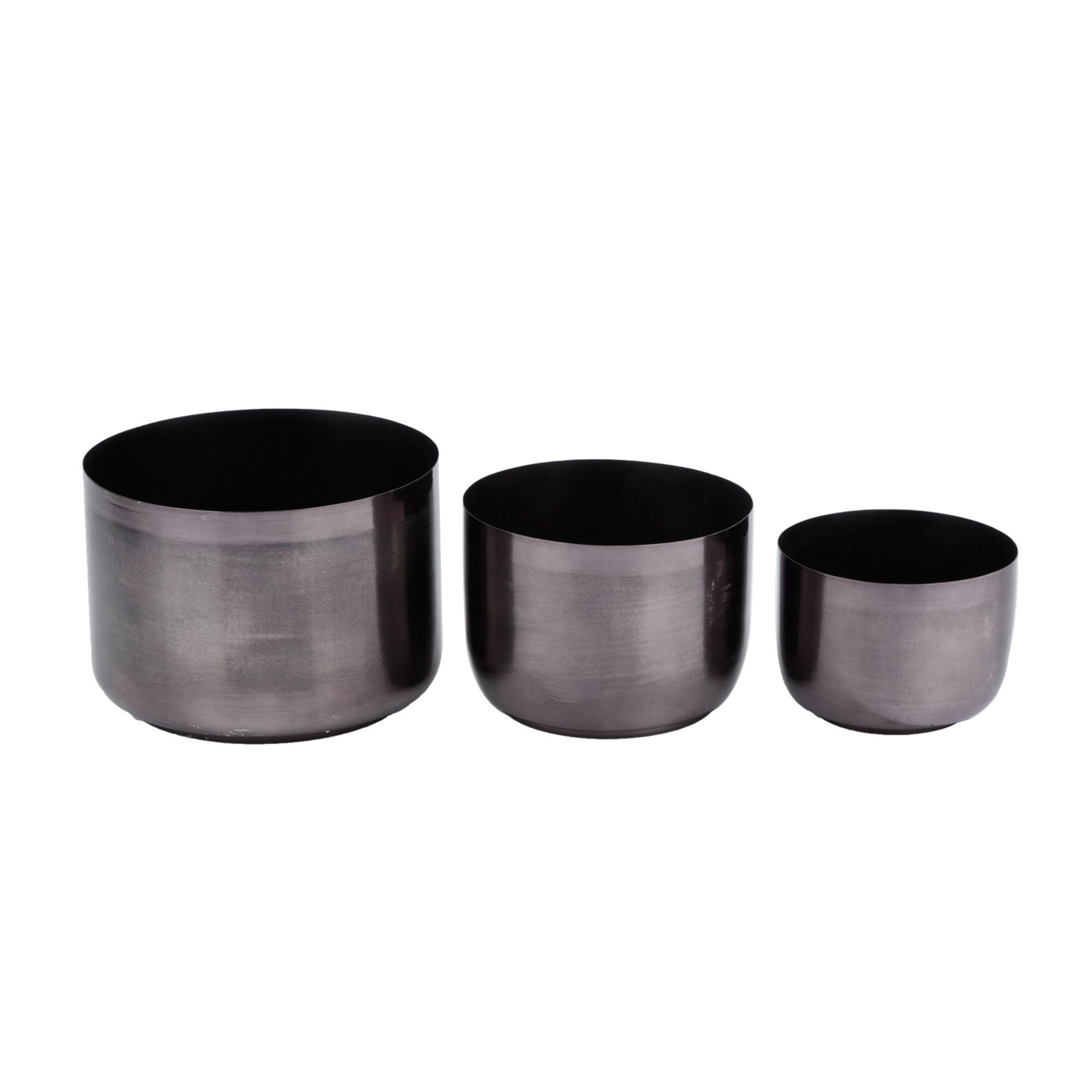 CosmoLiving by Cosmopolitan Iron Modern Planter Set